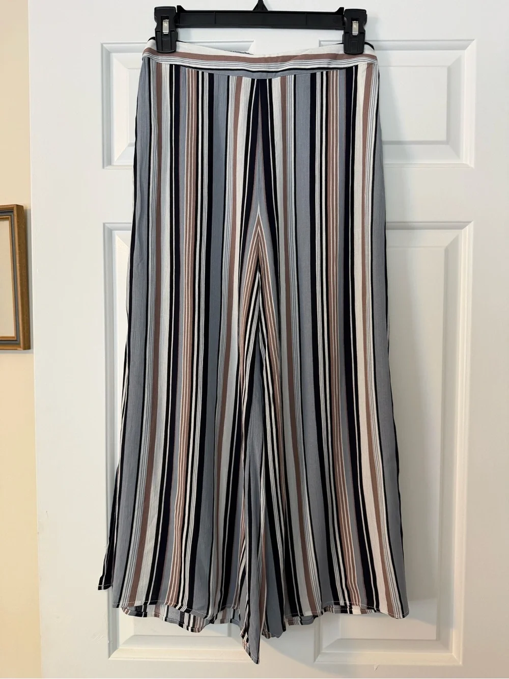 Lulu's Striped Matching Set with Wide-Leg Pants and Cropped Top